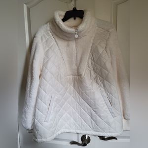 Living quilted sherpa pullover